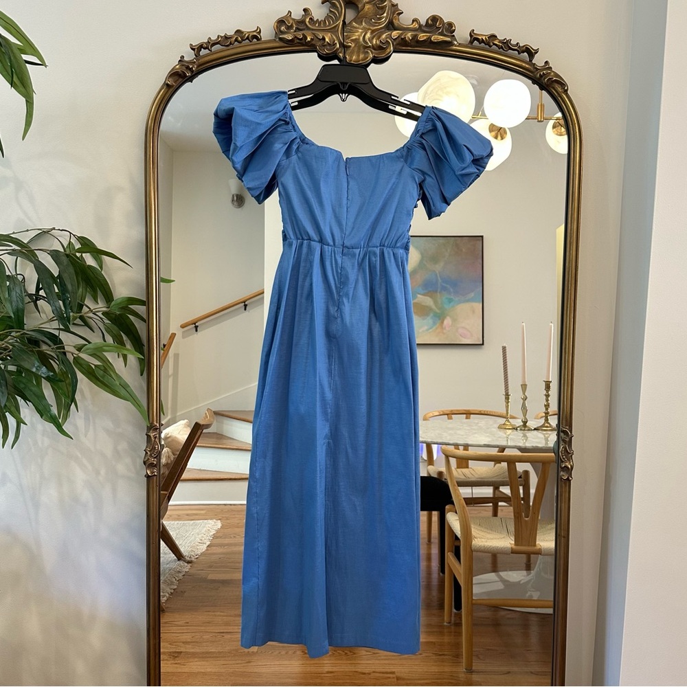 A&F Elegant Blue Off-Shoulder Dress - Picture 4 of 6